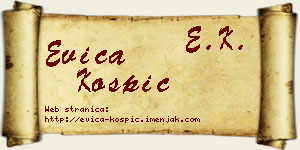 Evica Košpić vizit kartica